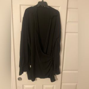 Large black PLT low neckline dress